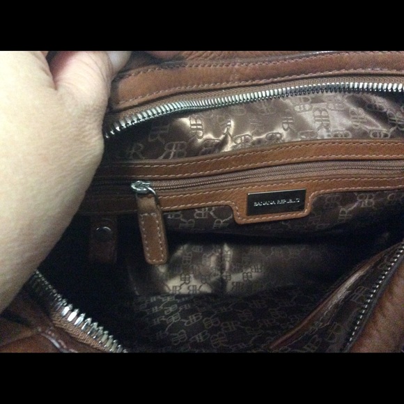 BANANA REPUBLIC LEATHER Cognac Brown LARGE SATCHEL - Picture 5 of 5